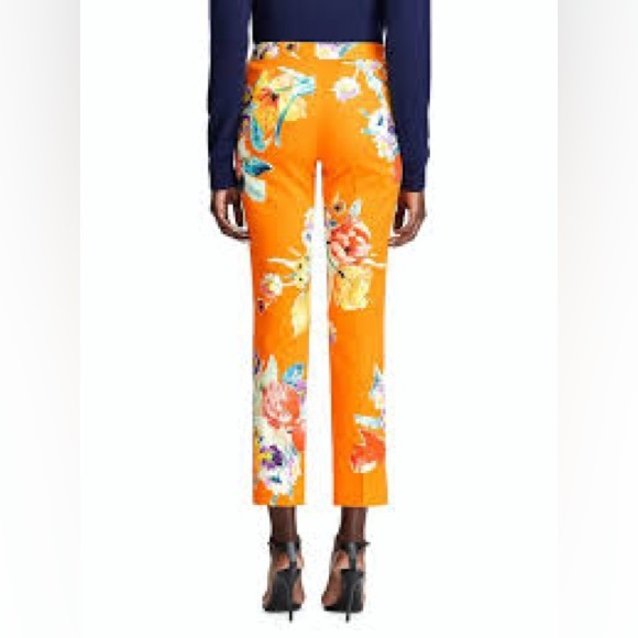 Ralph Lauren Carlina Floral Cotton Trouser purple label Botanical 16 - Picture 4 of 13